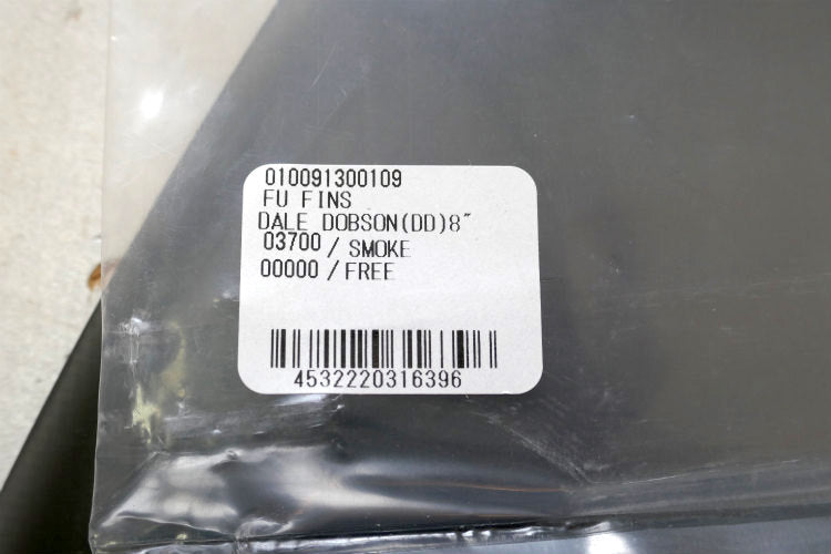 LONG BOARD FIN 8.0インチ DALE DOBSON パフォーマンス センターフィン SMOKE ミッドレングス サーフボードMADE IN USA