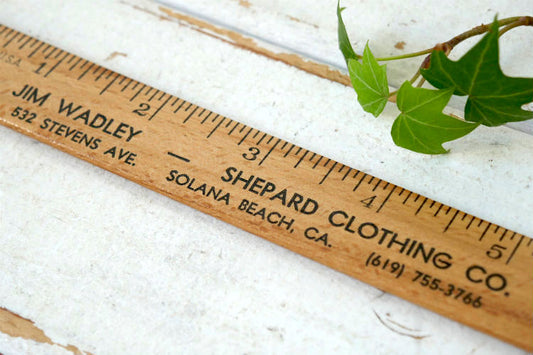 SHEPARD CLOTHING COMPANY アドバタイジング デッドストック 木製 ヴィンテージ 定規 ルーラー 物さし 文具 ステーショナリー USA