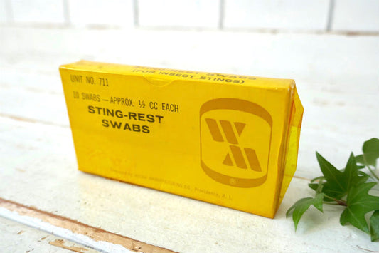 STING-REST SWABSファーストエイド パッケージ 紙箱 デッドストック 未開封 MADE IN USA