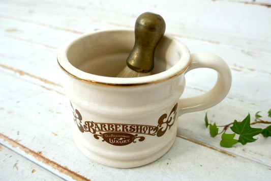 BARBER SHOP セラミック製 OLDFASHIONED LUXURY ヴィンテージ シェービングカップ 陶器製 USA