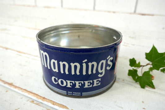 サンフランシスコ カリフォルニア Manning's COFFEE ブリキ製 ヴィンテージ コーヒー缶 ティン缶 USA