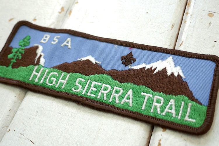 BSA HIGH SIERRA TRAIL ボーイスカウト ヴィンテージ ワッペン 刺繍 ワッペン USA デッドストック