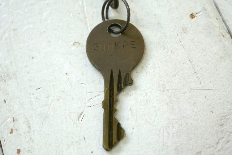 USミリタリー Eagle Lock Co 真鍮製 チェーン 鍵付き ヴィンテージ 南京錠 パッドロック 鍵 USA