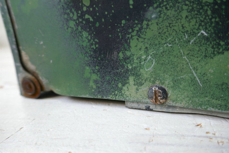 US MAIL 迷彩 カモフラージュカラー メタル製 番地入り OLD ヴィンテージ メールボックス ポスト 郵便受け USA