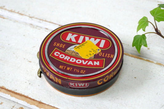 KIWI POLISH CO シューポリッシュ SHOE POLISH CORDOVAN コードバン 馬革 ヴィンテージ ティン缶 MADE IN USA