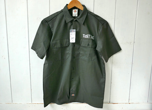 Dickies × First Trip ディッキーズ 1574 オリーブグリーン 半袖 ワークシャツ メンズ ファッション オリジナル