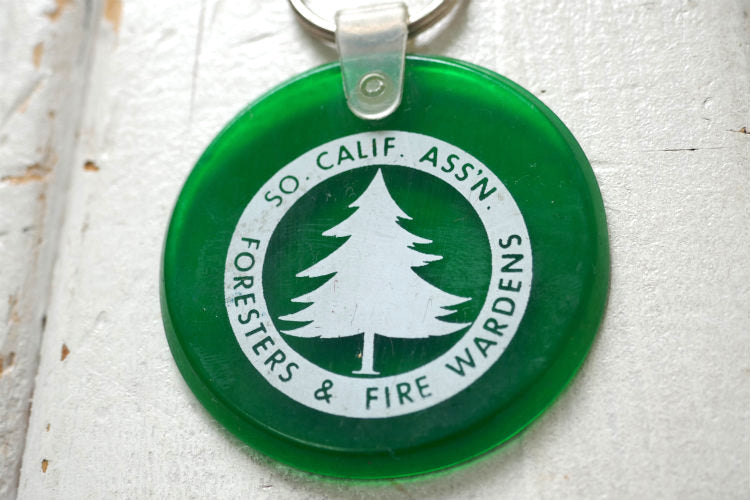 南カリフォルニア森林火災監視員協会 FORESTERS &FIRE WARDENS ヴィンテージ デッドストック キーホルダー USA