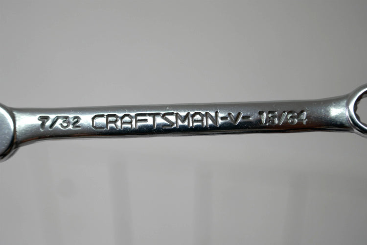CRAFTSMAN クラフトマン 7/32 CRAFTSMAN-V- 15/64 ヴィンテージ レンチ スパナ 工具 コンビネーションレンチ USA