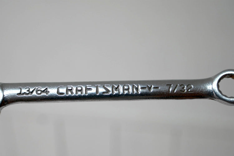 13/64 CRAFTSMAN-V- 7/32 クラフトマン USA ヴィンテージ レンチ スパナ 工具 コンビネーションレンチ