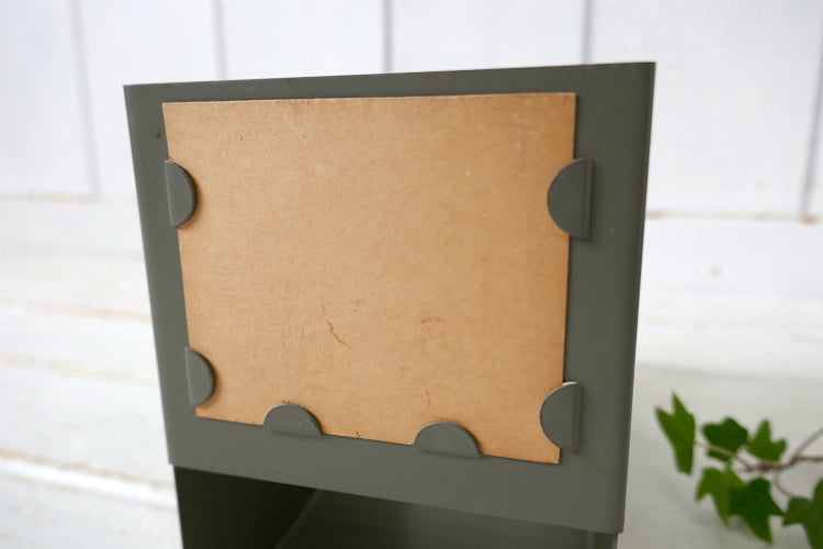 USA インダストリアル 工業系 メタル製 ヴィンテージ 引き出し ブックスタンド 本立て 文房具 オフィス雑貨