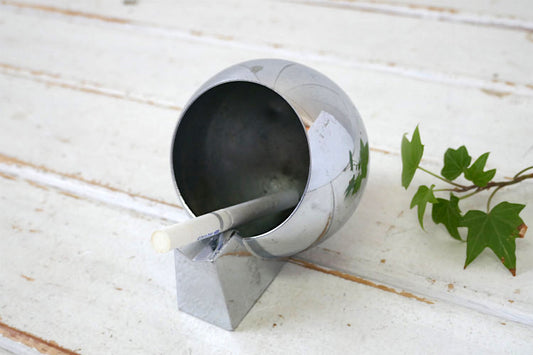 1930's Manning Bowman アール・デコ デザイン クロムメッキ ヴィンテージ アシュトレイ 灰皿 USA