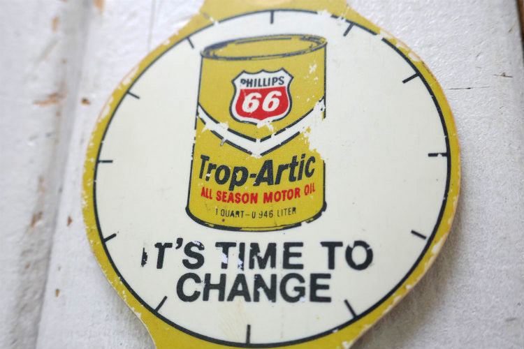 Phillips 66 フィリップス66 Trop Artic モーターオイル オイル缶 ノベルティ ヴィンテージ リマインダー プレート USA