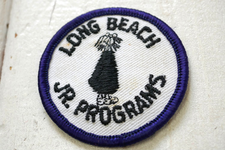 LONG BEACH JR PROGRAMS 女の子 ロングビーチ ヴィンテージ ワッペン 刺繍 USA デッドストック