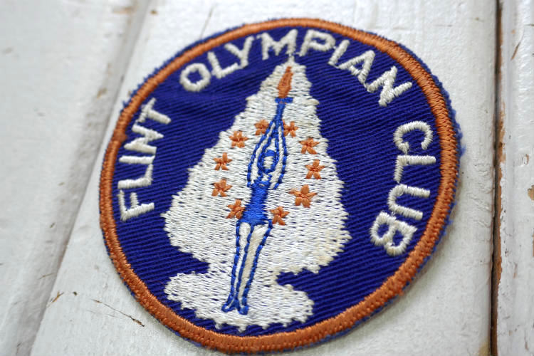 FLINT OLYMPIAN CLUB 聖火 1950~1960's ヴィンテージ ワッペン 刺繍 ファッション アクセサリー