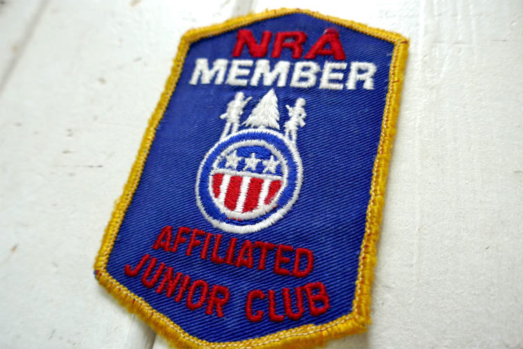 NRA MEMBER AFFILIATED JUNIOR CLUB ライフル ピストル 射撃場 ジュニアクラブ メンバー ヴィンテージ ワッペン 刺繍