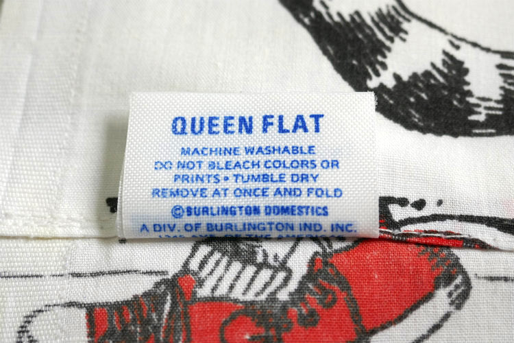 クリバンキャット 赤いスニーカーを履いたネコ 猫 80's ヴィンテージ ユーズドシーツ ハーフザイズ (1/2) USA