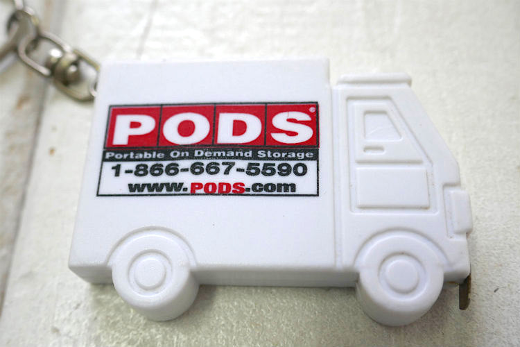 PODS Portable On Demand Storage 引越し会社 USAトラック アドバタイジング メジャー付き キーホルダー キーリング