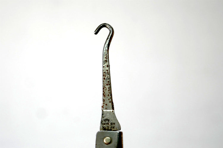 EX E LINTHICUM SAN LEANDRO CAL サンレアンドロ カリフォルニア ノベルティ 販促品 ヴィンテージ ボタンフック USA ブーツフック