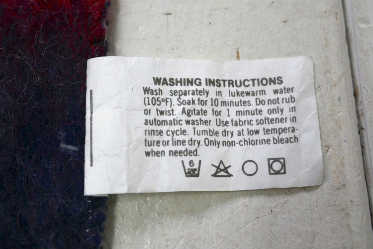 レトロ チェック柄 レッド×ブルー×クリーム フリンジ付き ヴィンテージ ブランケット ひざ掛け キャンプ アウトドア USA