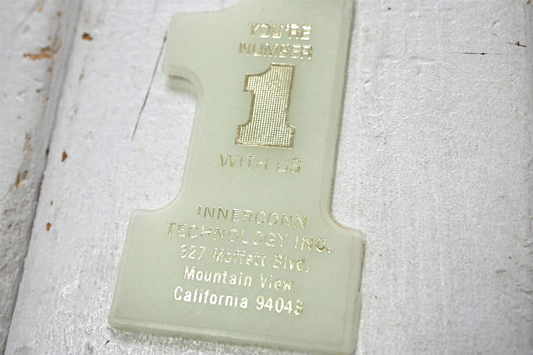 YOU'RE NUMBER 1 WITH US インナーコン テクノロジー社 ヴィンテージ ナンバー1 キーホルダー USAデッドストック