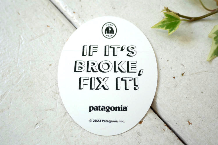 patagonia パタゴニア WORN WEAR Kids ステッカー IF IT'S BROKE FIX IT! アウトドア ブランド USA