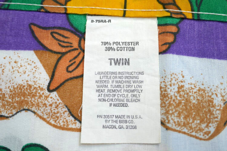 ミュータント タートルズ アメコミ 80’s ヴィンテージ ユーズドシーツ ベッドシーツ(フラットタイプ) USA