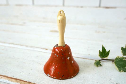 USA オレンジ 1970y ハンドベル ヴィンテージ 呼び鈴 卓上ベル コールベル カフェ ホテル 店舗用