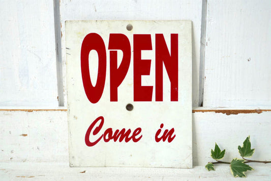 OPEN Come in 営業中 Will Return 〜時に戻ります 時計 ヴィンテージ クロックサイン リターンサイン USA