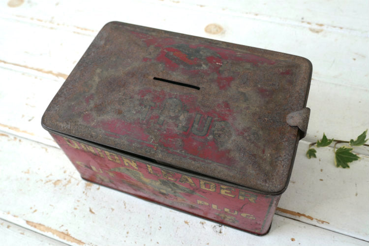 UNION LEADER SMOKE ユニオンリーダー OLD タバコ缶 1920y アンティーク ヴィンテージ アメリカン イーグル ティン缶 USA