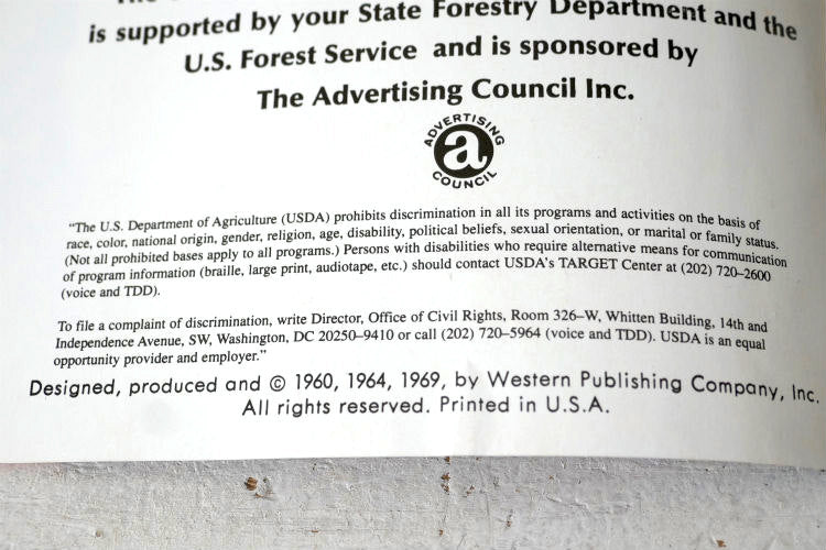 スモーキーベア 60's THE TRUE STORY OF SMOKEY BEAR クマ キャラクター ヴィンテージ コミック 絵本 USA