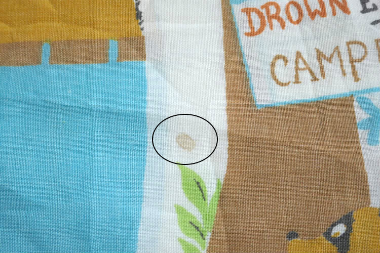 Smorky Bear スモーキーベア 森の動物たち 70's ビンテージ USEDピローケース 枕カバー USA