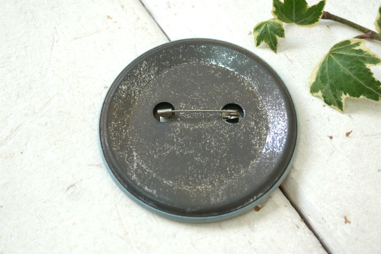 スモーキーベア 熊 クマ 1980y ヴィンテージ 缶バッジ USA 森林火災防止 キャラクター HELP SMOKEY PREVENT WILDFOREST FIRES!アドバタイジング