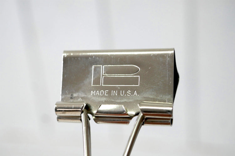 IDL シルバーカラー No.50 MEDIUM ヴィンテージ クリップ バインダークリップ ダブルクリップ 文房具 USA