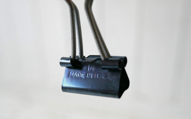 ブラックカラー ミニサイズ ヴィンテージ クリップ バインダークリップ ダブルクリップ 文房具 USA