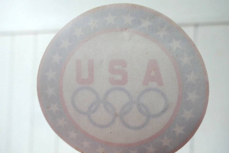 1980y USA Olympics オリンピック 窓用 ガラス ヴィンテージ ステッカー デカール ステッカーチューン