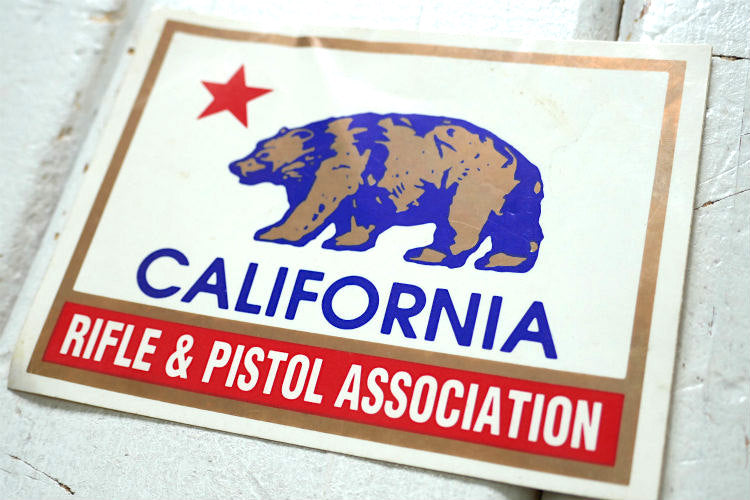 1875y~ CALIFORNIA RIFLE&PISTOL ASSOCIATION カリフォルニア ライフル&ピストル協会 ヴィンテージ ステッカー USA ステッカーチューン