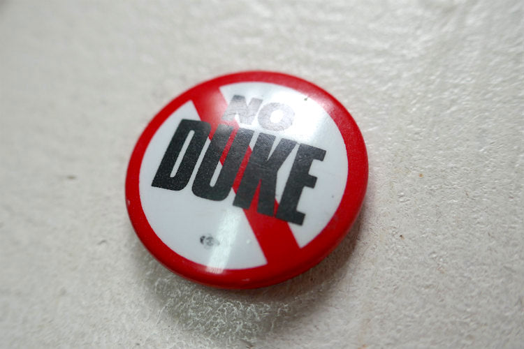 NO DUKE 喧嘩はなしだ! 殴り合うな! 反戦!メッセージ ヴィンテージ OLD 缶バッジ USA デッドストック