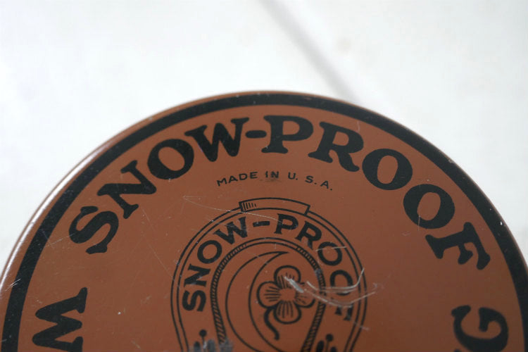 The Snow Proof Co ホースシュー 防雪 防水 レザークリーム ティン製 ヴィンテージ OLD ティン缶 USA