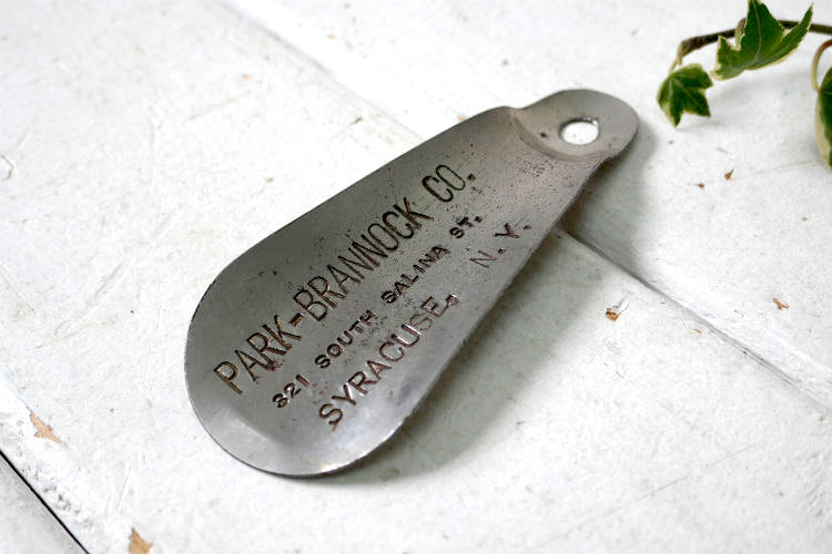 1906y ニューヨーク PARK-BRANNOCK ノベルティ アドバタイジング ヴィンテージ 靴べら シューホーン USA