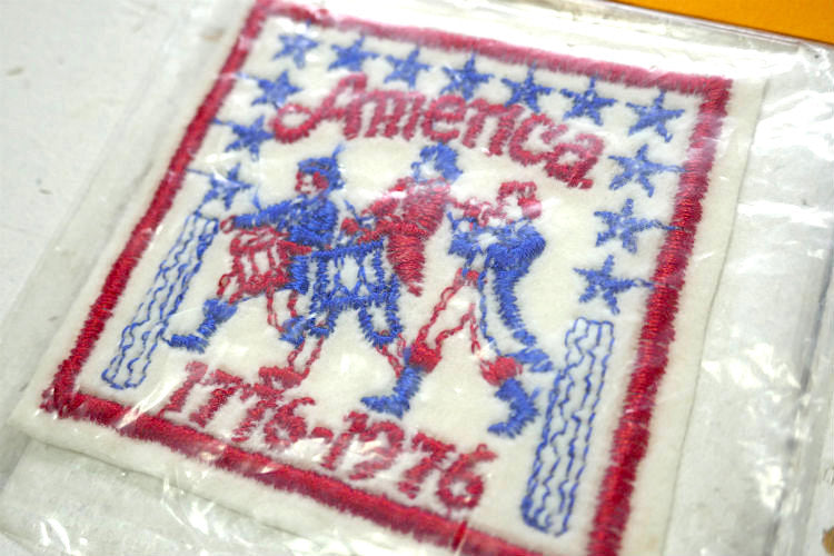 America アメリカ合衆国 1776-1976 記念 ヴィンテージ 刺繍 ワッペン パッチ USA デッドストック
