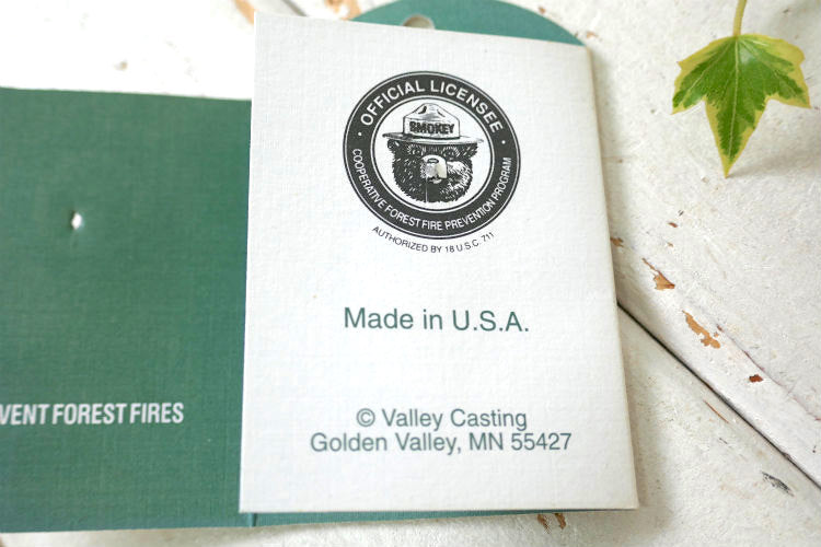 SMOKEY BEAR スモーキーベア 熊 クマ 森林火災防止 キャラクター オフィシャル デッドストック ビンテージ ピンズ ピンバッジ MADE IN USA
