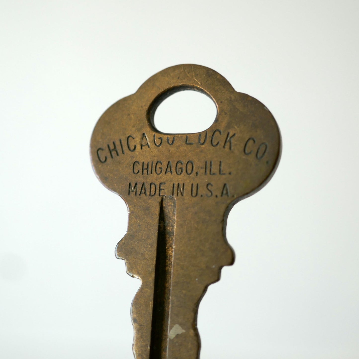 CHICAGO LOCK CO 真鍮製 ヴィンテージ OLD KEY 鍵 キー MADE IN USA イリノイ州 シカゴ