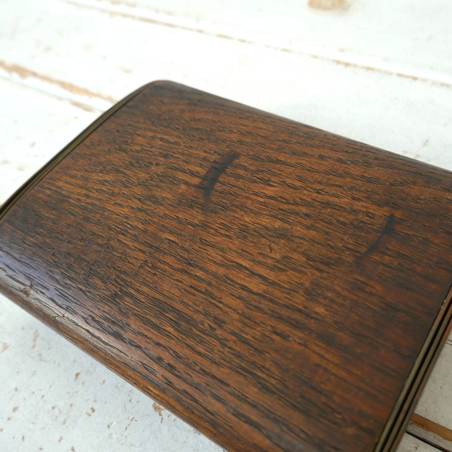 アールデコ Art Deco 1930's モダンデザイン Carl Auböck カール・オーボック 木製×真鍮 仕切り付き アンティーク シガレットケース 煙草ケース 小物入れ ジュエリーケース 宝石箱