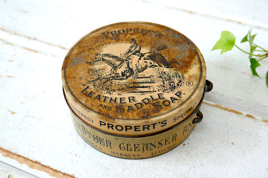 プロパーツ LEATER AND SADDLE SOAP サドルソープ・ヴィンテージ・ティン缶 英国