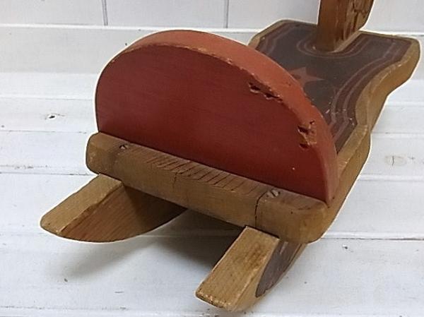 子供用　木製・アンティーク・木馬/ロッキングホース/おもちゃ　USA