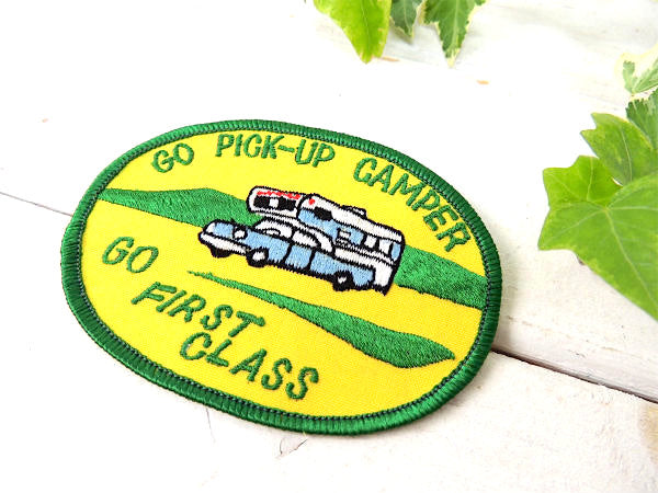 キャンピングカー RV・ピックアップキャンパー 1960y ビンテージ・刺繍ワッペン・デッドストック
