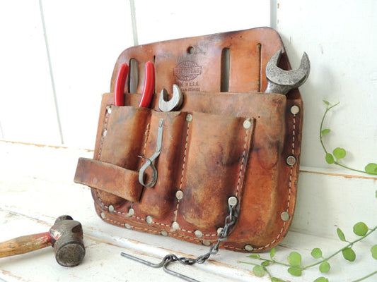 マグワイア ニコラス カウハイド 本革製・5ポケット・ツールポーチ DIY 工具 エプロン 腰袋