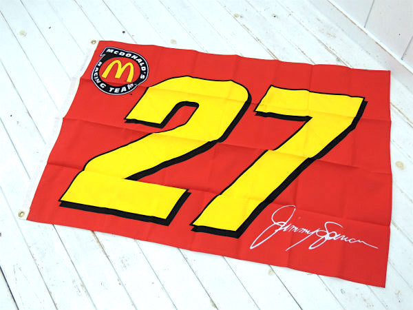 レーサー ジミースペンサー マクドナルド レーシングチーム フラッグ USA 旗 サイン モーター系