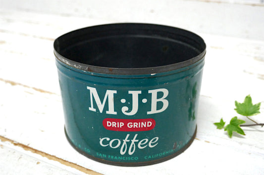 MJB・サンフランシスコ ブリキ製・ヴィンテージ・DRIP・コーヒー缶・ティン缶 US・カフェ