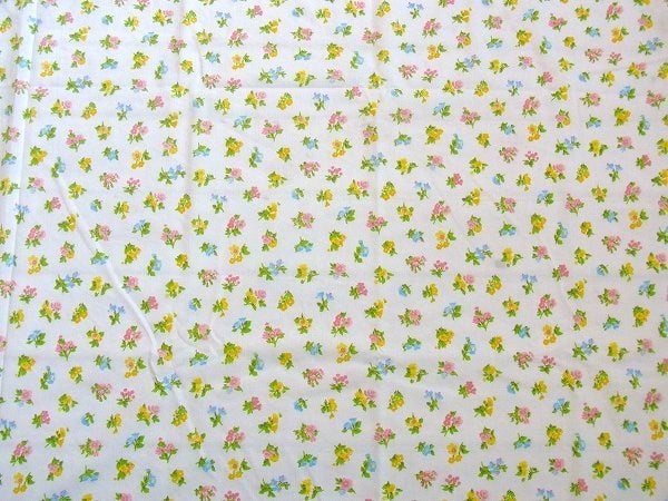 小花柄・ヴィンテージ・ユーズドシーツ(フラットシーツ) USA